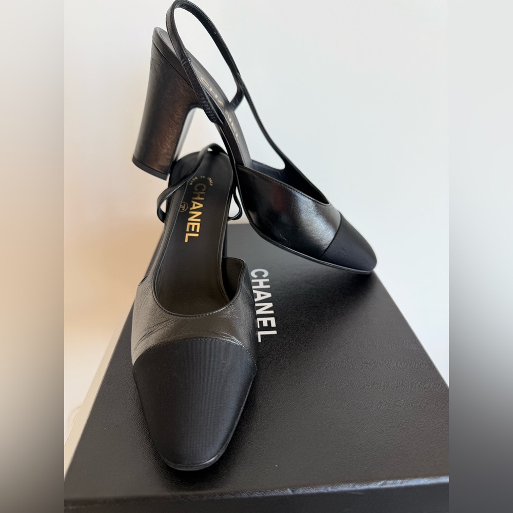Chanel Leather Slingbacks